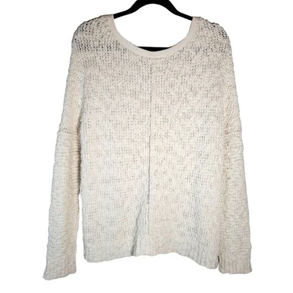 NWOT-Free People Moonbeam VNeck Pullover Sweater Alpaca Soft Ivory Crop Size:M - Picture 7 of 8
